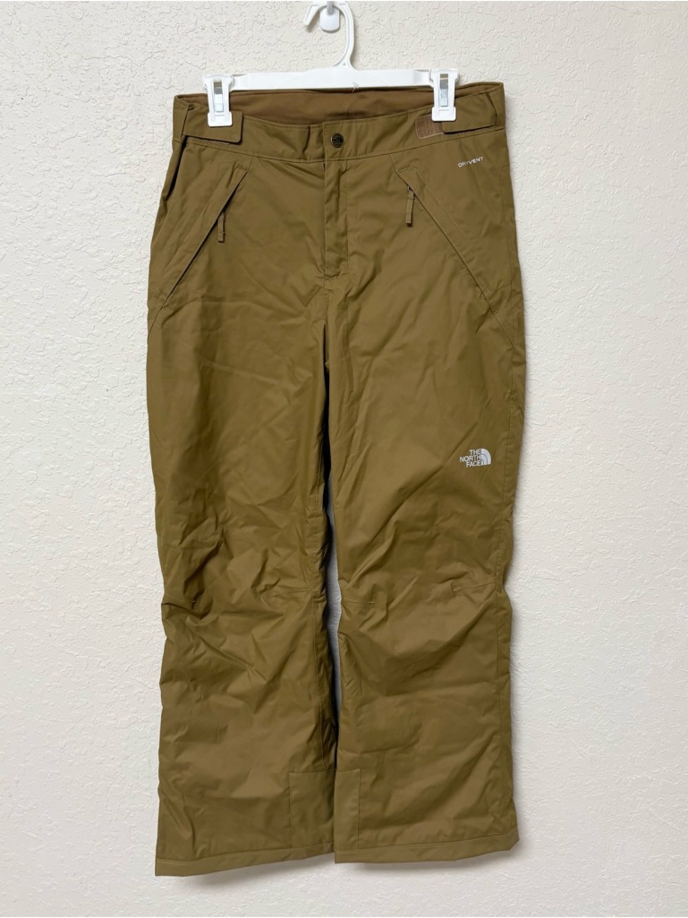 The North Face Snow Pants Girls Khaki DryVent Waterproof Winter Size XL (18)
